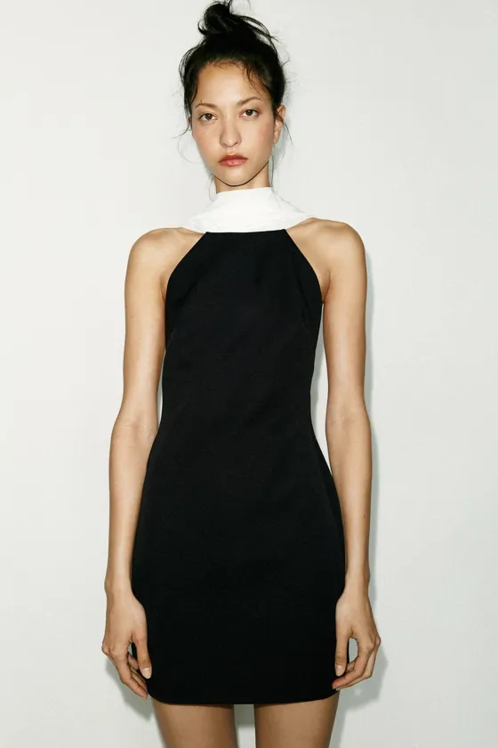 КОРОТКОЕ КОМБИНИРОВАННОЕ ПЛАТЬЕ