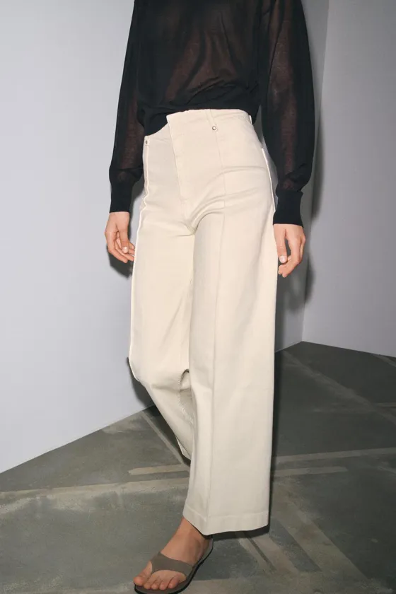 ДЖИНСЫ WIDE LEG С ВЫСОКОЙ ПОСАДКОЙ — ZW COLLECTION