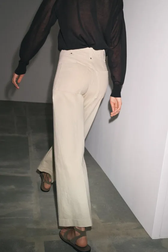 ДЖИНСЫ WIDE LEG С ВЫСОКОЙ ПОСАДКОЙ — ZW COLLECTION