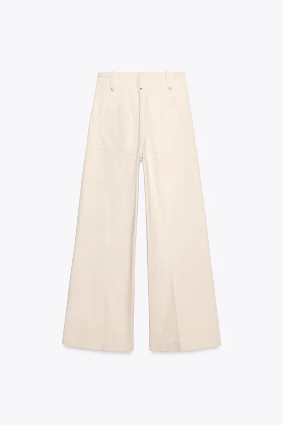 ДЖИНСЫ WIDE LEG С ВЫСОКОЙ ПОСАДКОЙ — ZW COLLECTION