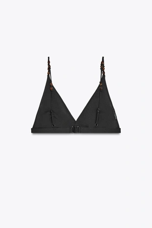 Топ бикини с узлом и бусинами- Заказать в России