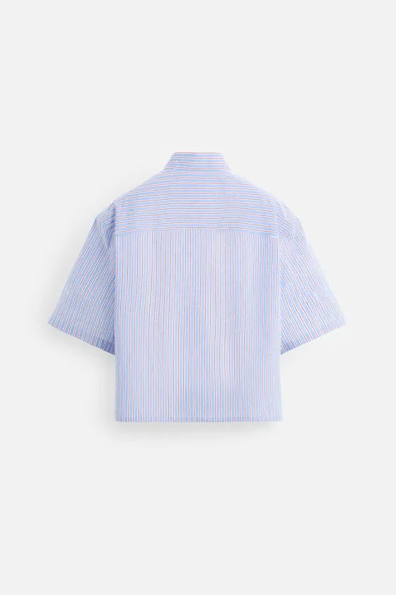 РУБАШКА CROPPED-FIT В ПОЛОСКУ