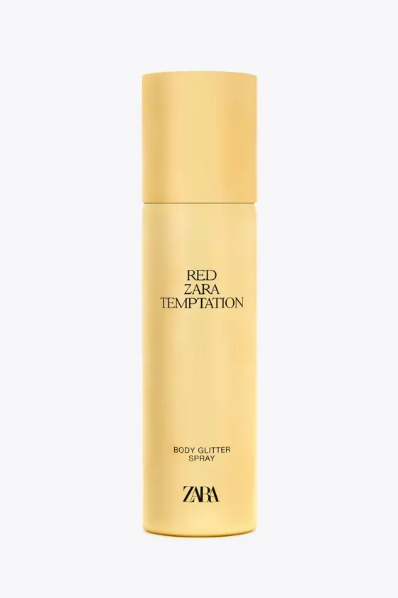 Спрей для тела zara red temptation с блестками