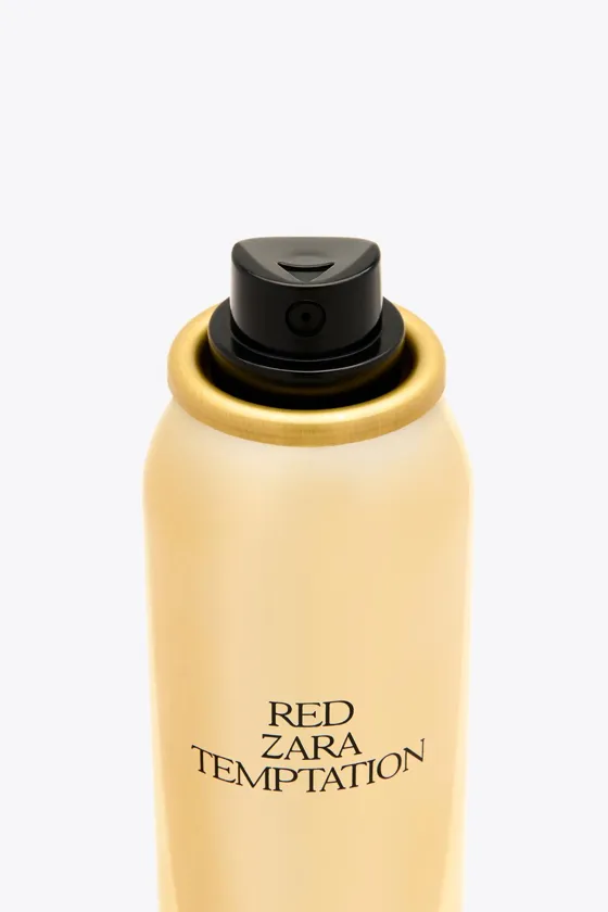 Спрей для тела zara red temptation с блестками