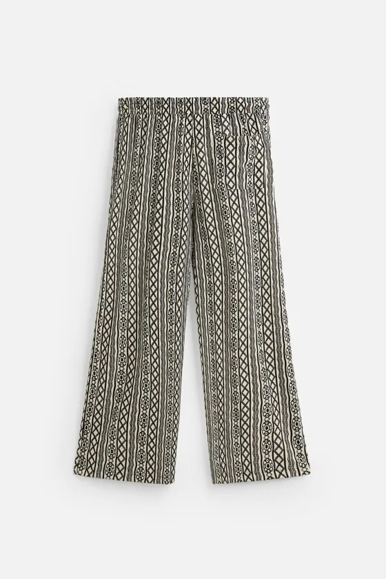 ЖАККАРДОВЫЕ БРЮКИ RELAXED FIT С ПЕРФОРАЦИЕЙ