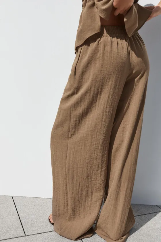БРЮКИ WIDE-LEG В СТИЛЕ РУСТИК