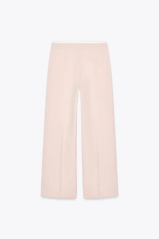 БРЮКИ WIDE LEG С ДВОЙНЫМ ПОЯСОМ