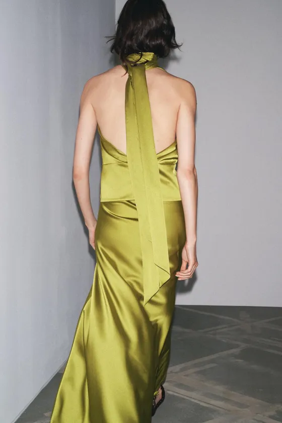 АТЛАСНАЯ ЮБКА МИДИ