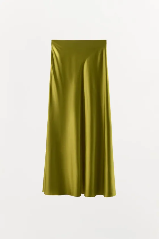 АТЛАСНАЯ ЮБКА МИДИ