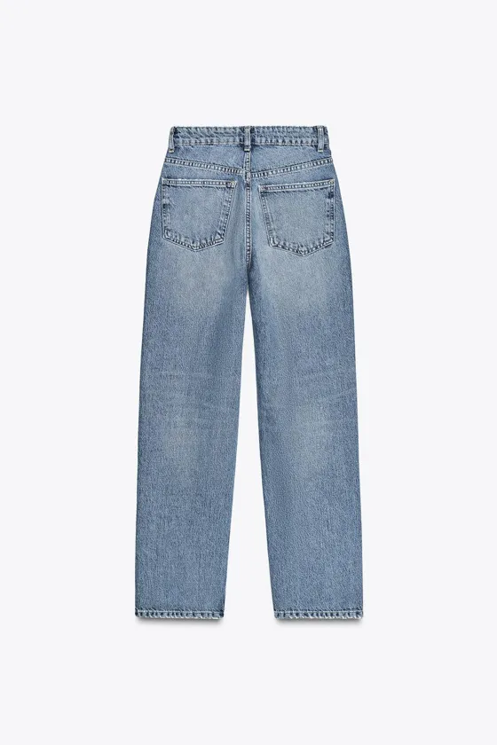 ДЖИНСЫ TRF MOM FIT С ВЫСОКОЙ ПОСАДКОЙ И РАЗРЕЗАМИ