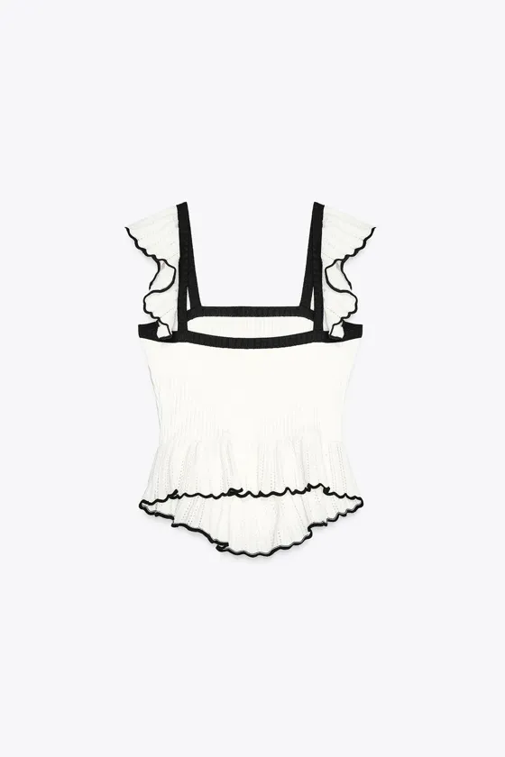 ТОП С КОНТРАСТНЫМИ ВОЛАНАМИ