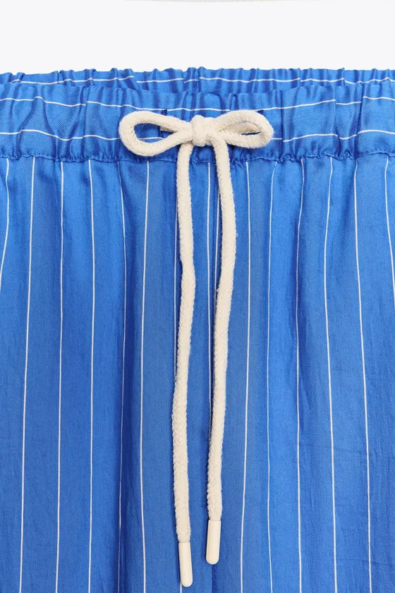 БРЮКИ В ПИЖАМНОМ СТИЛЕ В ПОЛОСКУ — ZW COLLECTION