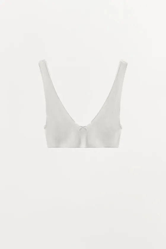 ПЕРФОРИРОВАННЫЙ БРАЛЕТТ С АТЛАСНЫМ БАНТИКОМ