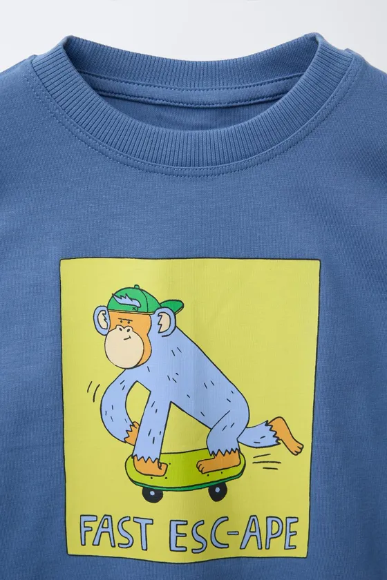 ФУТБОЛКА С АНИМАЛИСТИЧЕСКИМ ПРИНТОМ