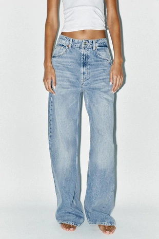 Джинсы TRF EXTRA WIDE-LEG с высокой посадкой- Заказать в России