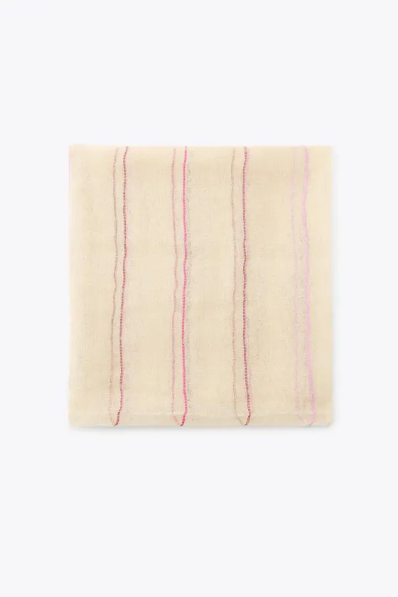 ШАРФ ИЗ СМЕСОВОГО ЛЬНА В ПОЛОСКУ