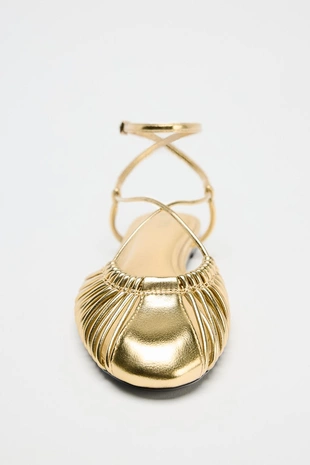 Сандалии с металлическим блеском- Заказать в России