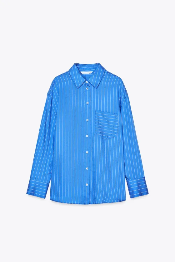 РУБАШКА ОВЕРСАЙЗ В ПОЛОСКУ — ZW COLLECTION