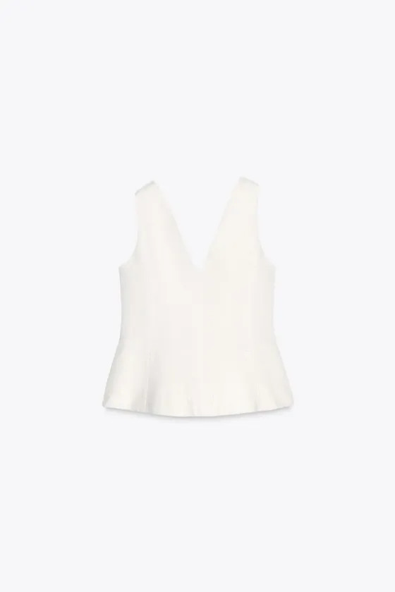 ЖИЛЕТ ОБЪЕМНОГО КРОЯ ИЗ СМЕСОВОГО ЛЬНА — ZW COLLECTION