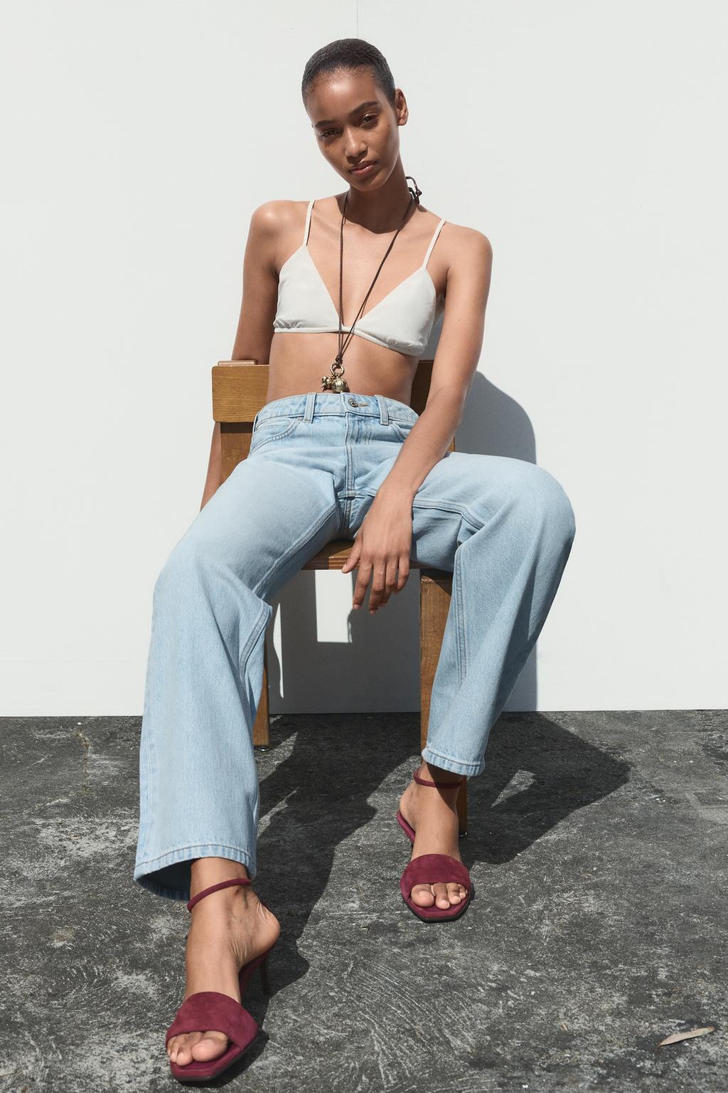 Zara Джинсы z1975 прямого кроя long-length с высокой посадкой
