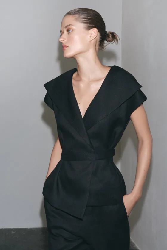 ЖИЛЕТ ИЗ СМЕСОВОГО ЛЬНА — ZW COLLECTION