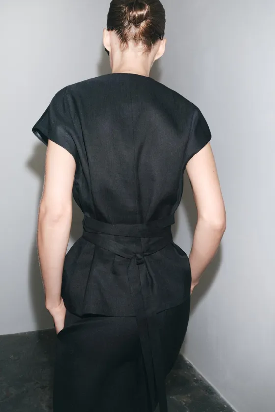 ЖИЛЕТ ИЗ СМЕСОВОГО ЛЬНА — ZW COLLECTION