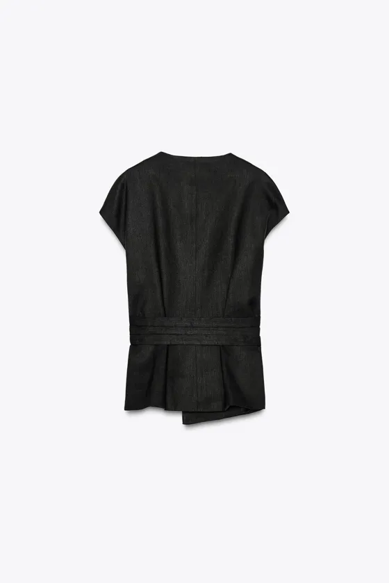 ЖИЛЕТ ИЗ СМЕСОВОГО ЛЬНА — ZW COLLECTION