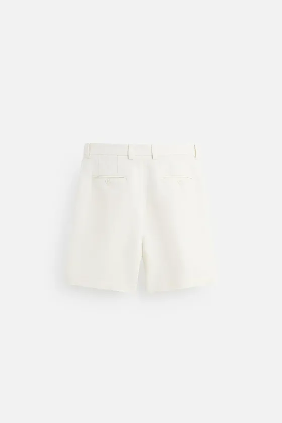 ШОРТЫ КЛАССИЧЕСКОГО КРОЯ ИЗО ЛЬНА И ХЛОПКА