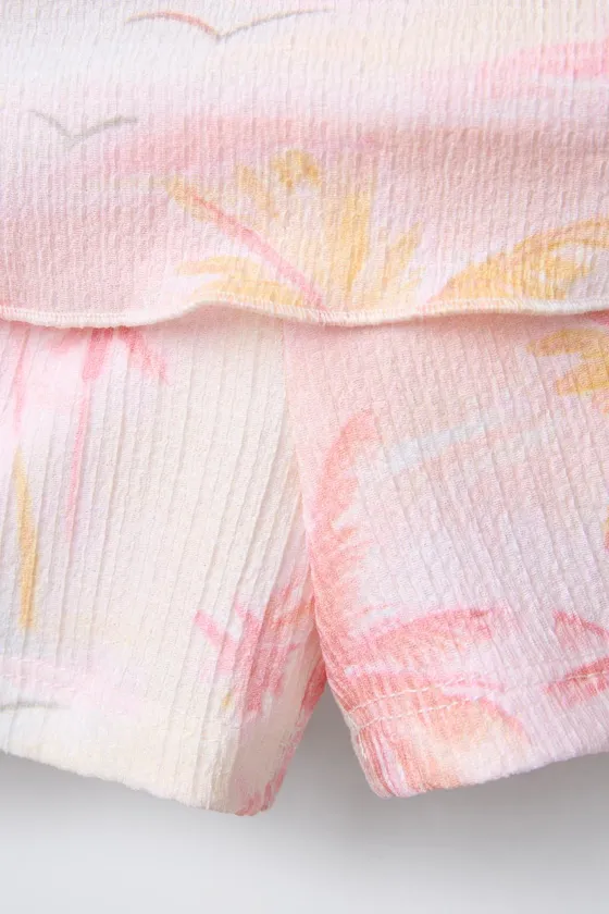 ЮБКА-ШОРТЫ С РЕЛЬЕФНЫМ УЗОРОМ «ПАЛЬМЫ»