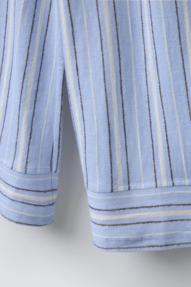 Полосатые широкие брюки