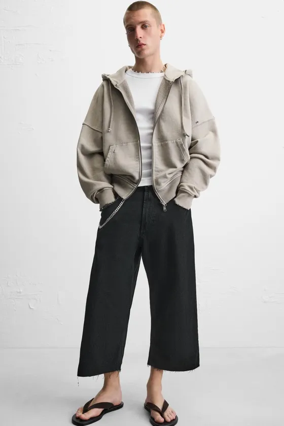 ДЖИНСОВЫЕ ШОРТЫ RELAXED FIT WIDE-LEG