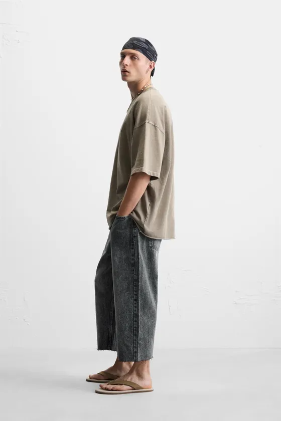 ДЖИНСОВЫЕ ШОРТЫ RELAXED FIT WIDE-LEG