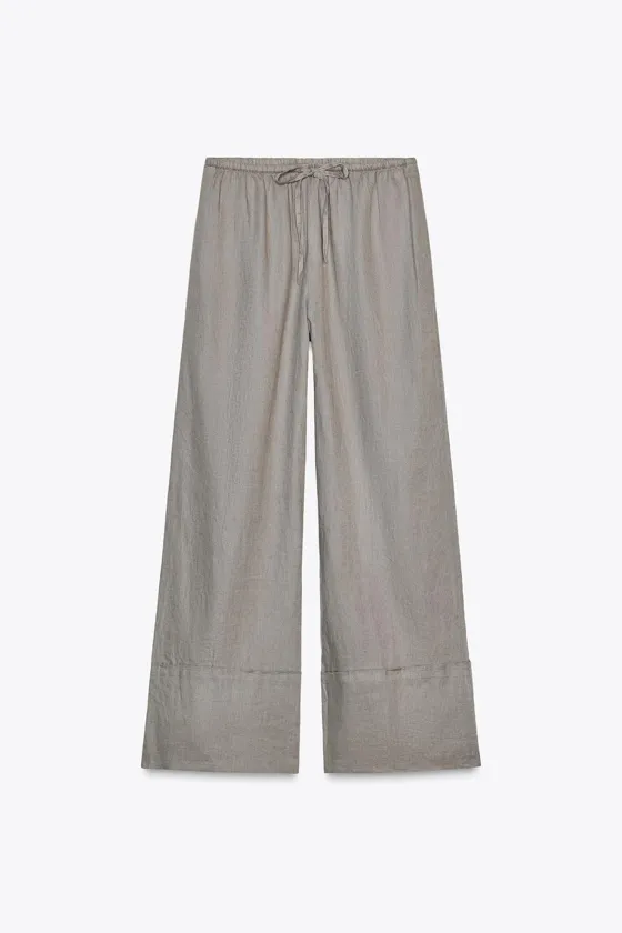 БРЮКИ ПАЛАЦЦО ИЗ 100% ЛЬНА — ZW COLLECTION