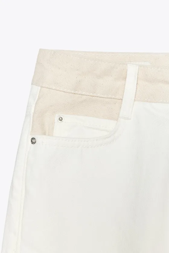 ДЖИНСЫ Z1975 MOM FIT С ВЫСОКОЙ ПОСАДКОЙ И КОНТРАСТНЫМ ПОЯСОМ