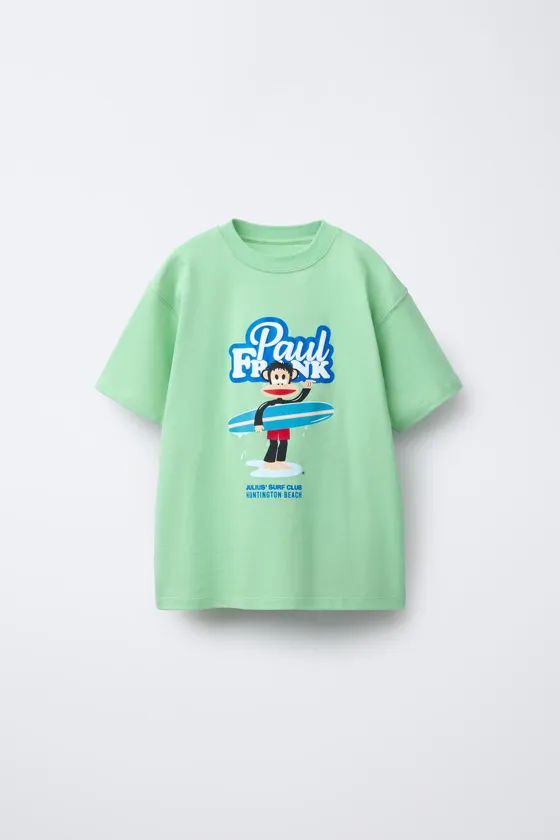 ФУТБОЛКА С РЕЛЬЕФНЫМ ПРИНТОМ «СЕРФИНГ» PAUL FRANK ®
