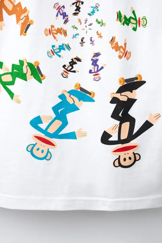 ФУТБОЛКА С ПРИНТОМ «СКЕЙТБОРД» PAUL FRANK ®