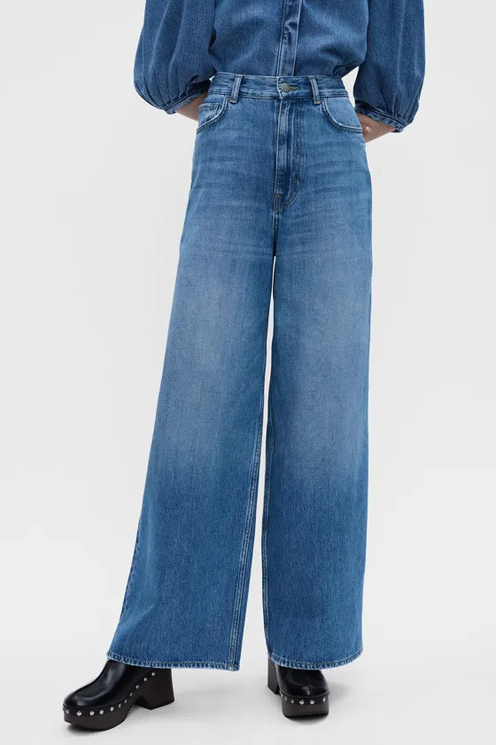 ZW COLLECTION HIGH-WAIST PALAZZO JEANS
