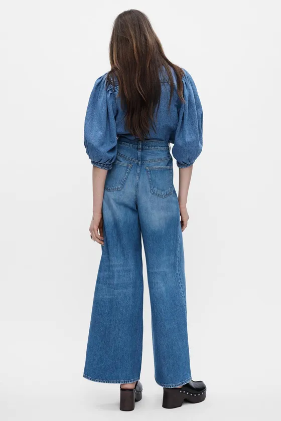 ZW COLLECTION HIGH-WAIST PALAZZO JEANS