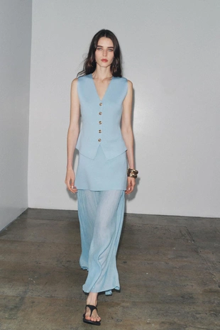 Однотонный трикотажный топ без рукавов