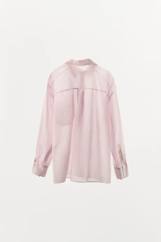 РУБАШКА В ПИЖАМНОМ СТИЛЕ В ПОЛОСКУ