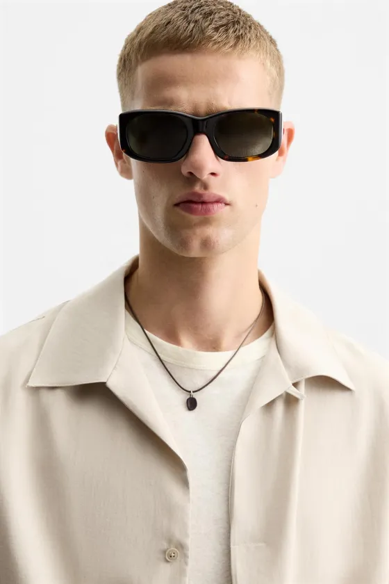 РУБАШКА RELAXED FIT ИЗ СТРУЯЩЕЙСЯ ТКАНИ