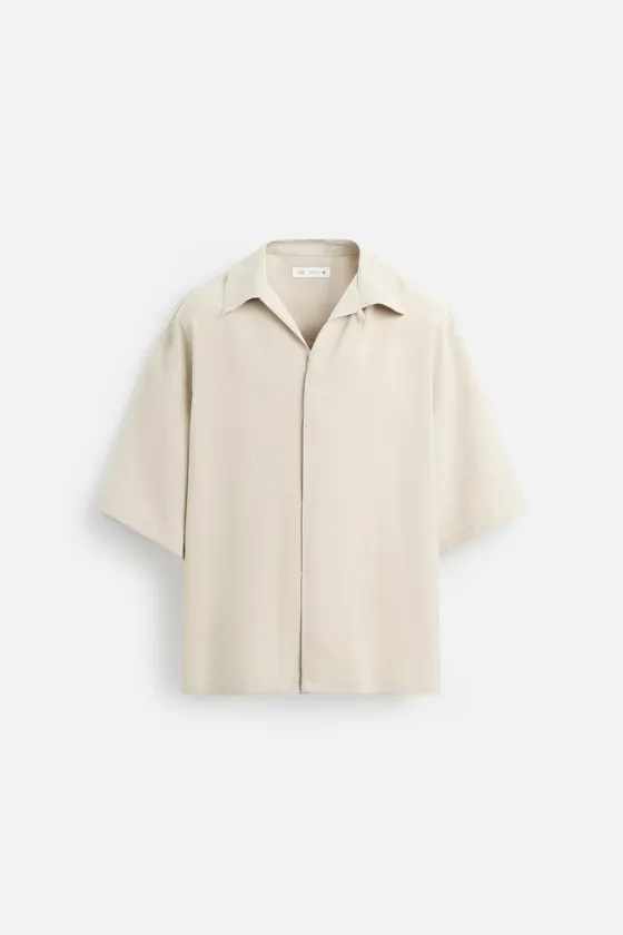 РУБАШКА RELAXED FIT ИЗ СТРУЯЩЕЙСЯ ТКАНИ