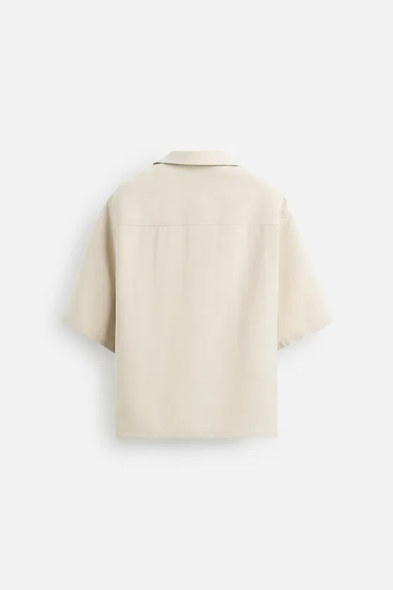 РУБАШКА RELAXED FIT ИЗ СТРУЯЩЕЙСЯ ТКАНИ