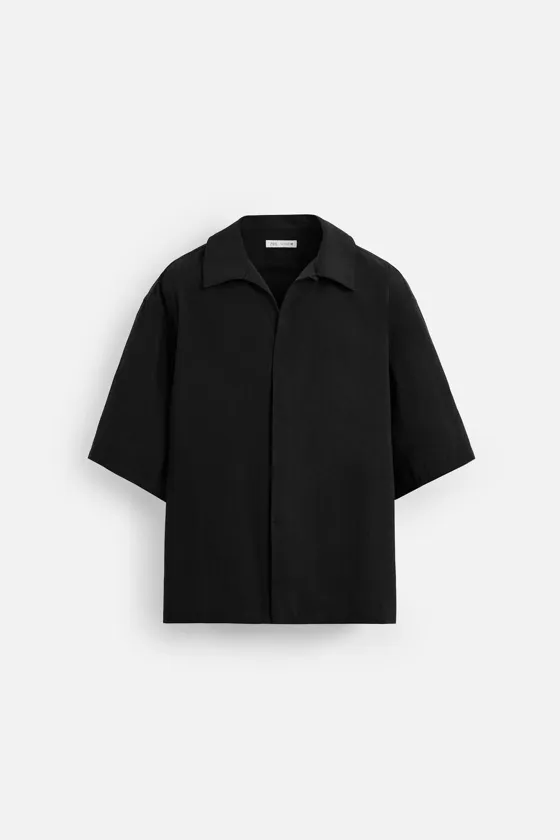 РУБАШКА RELAXED FIT ИЗ СТРУЯЩЕЙСЯ ТКАНИ