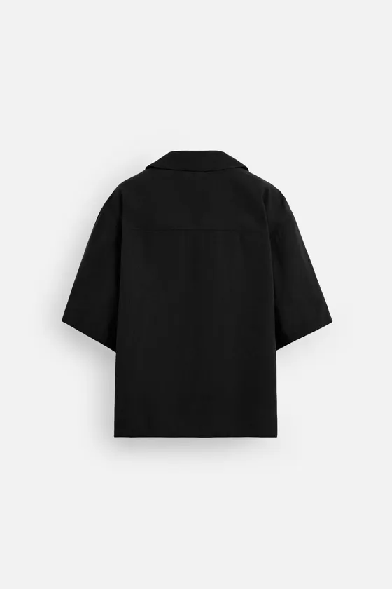 РУБАШКА RELAXED FIT ИЗ СТРУЯЩЕЙСЯ ТКАНИ