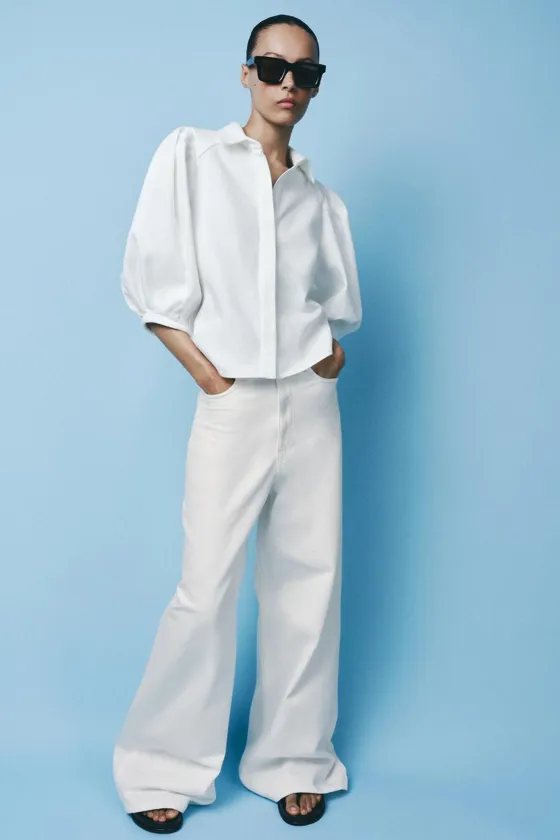 ZW COLLECTION DENIM BLOUSE
