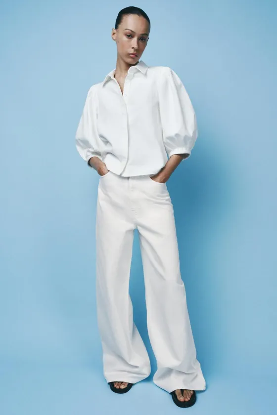 ZW COLLECTION DENIM BLOUSE