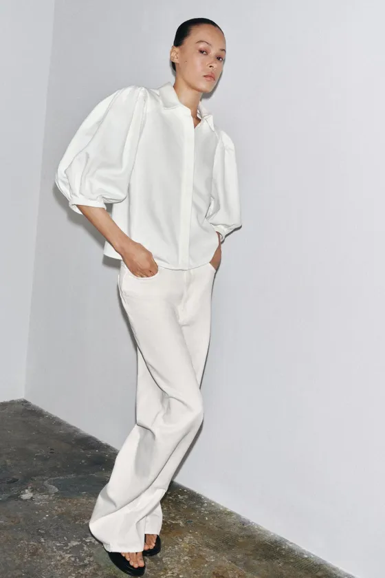 ZW COLLECTION DENIM BLOUSE