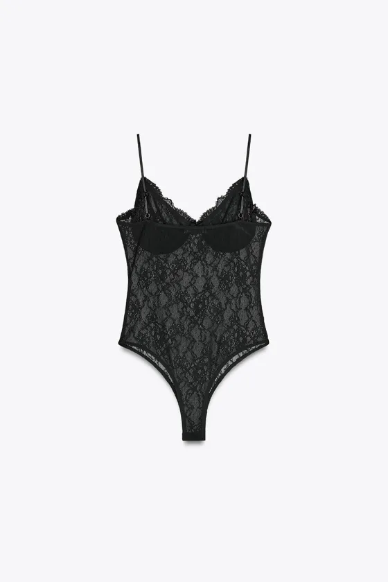 Кружевной боди с топом