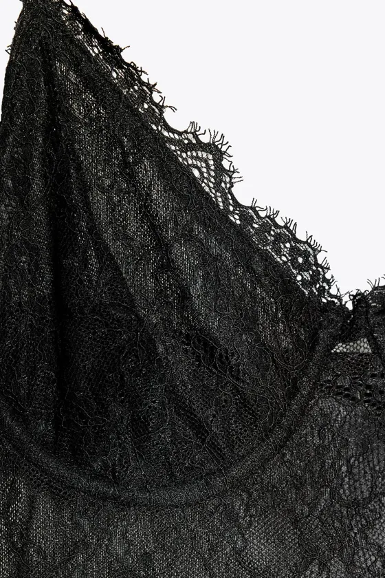 Кружевной боди с топом